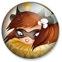Badge 25 mm - Colombine