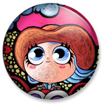 Badge 25 mm - Cowgirl
