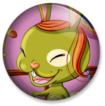Badge 25 mm - Croco lapin