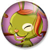 Badge 25 mm - Croco lapin