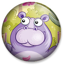 Badge 25 mm - Hippo