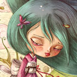 Digigraphie "Kokeshi"- 400 x 400 mm