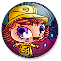 Badge 25 mm - La pluie