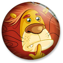 Badge 25 mm - Papa lion