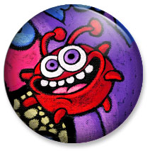 Badge 25 mm - Puce